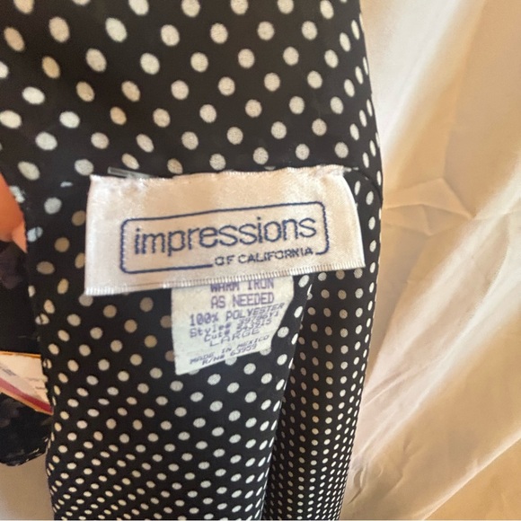 NWT Impressions Reversible Floral & Polka Dot Dress Size L Y2K Grunge - Picture 6 of 9